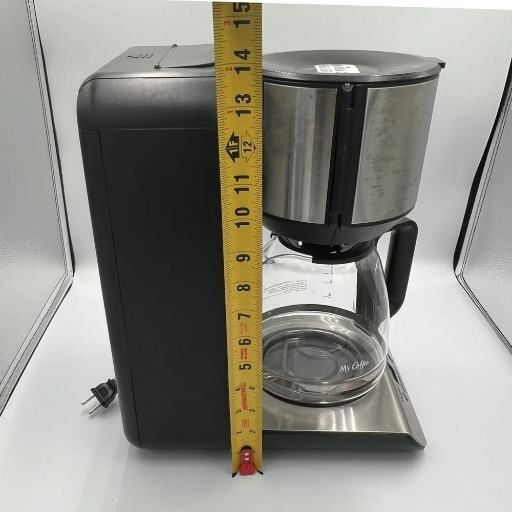 Mr. Coffee 12-Cup Programmable Coffee Maker Black Silver Good Strong Brew Delay
